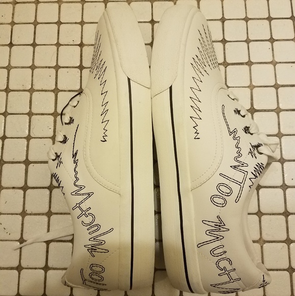 Zara Man White Embossed Sneakers - Picture 3 of 4